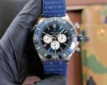 Breitling Rubber Strap Replica Chronomat 44mm Mechanical Sapphire Glass Blue Dial Watch